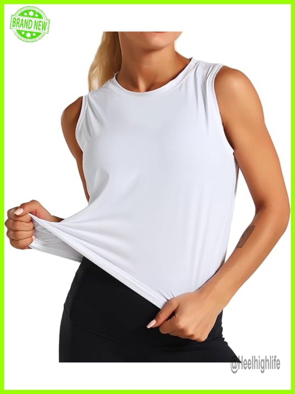 Ice Silk Sleeveless Crop Tank Top for Running Yoga Gym